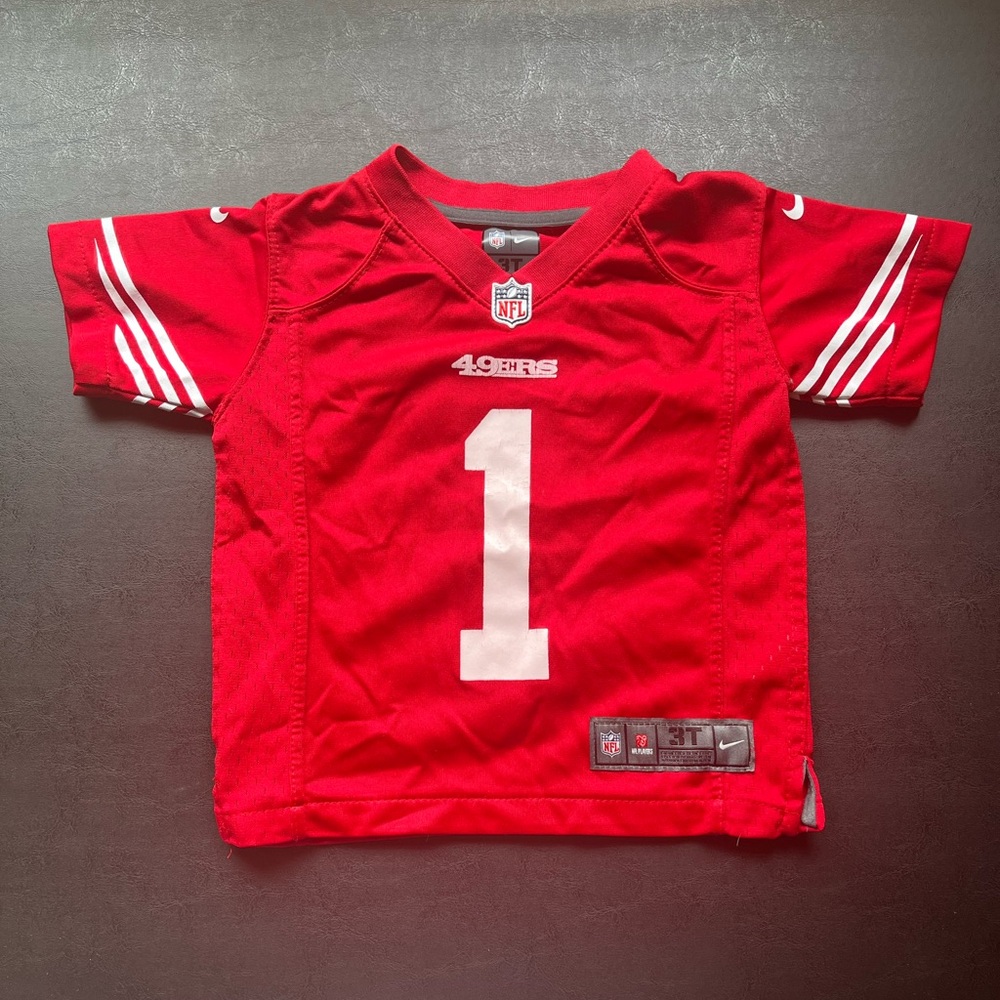 Red San Francisco 49ers NFL Football Jersey, size 3T, Lukka, Nike, On Field